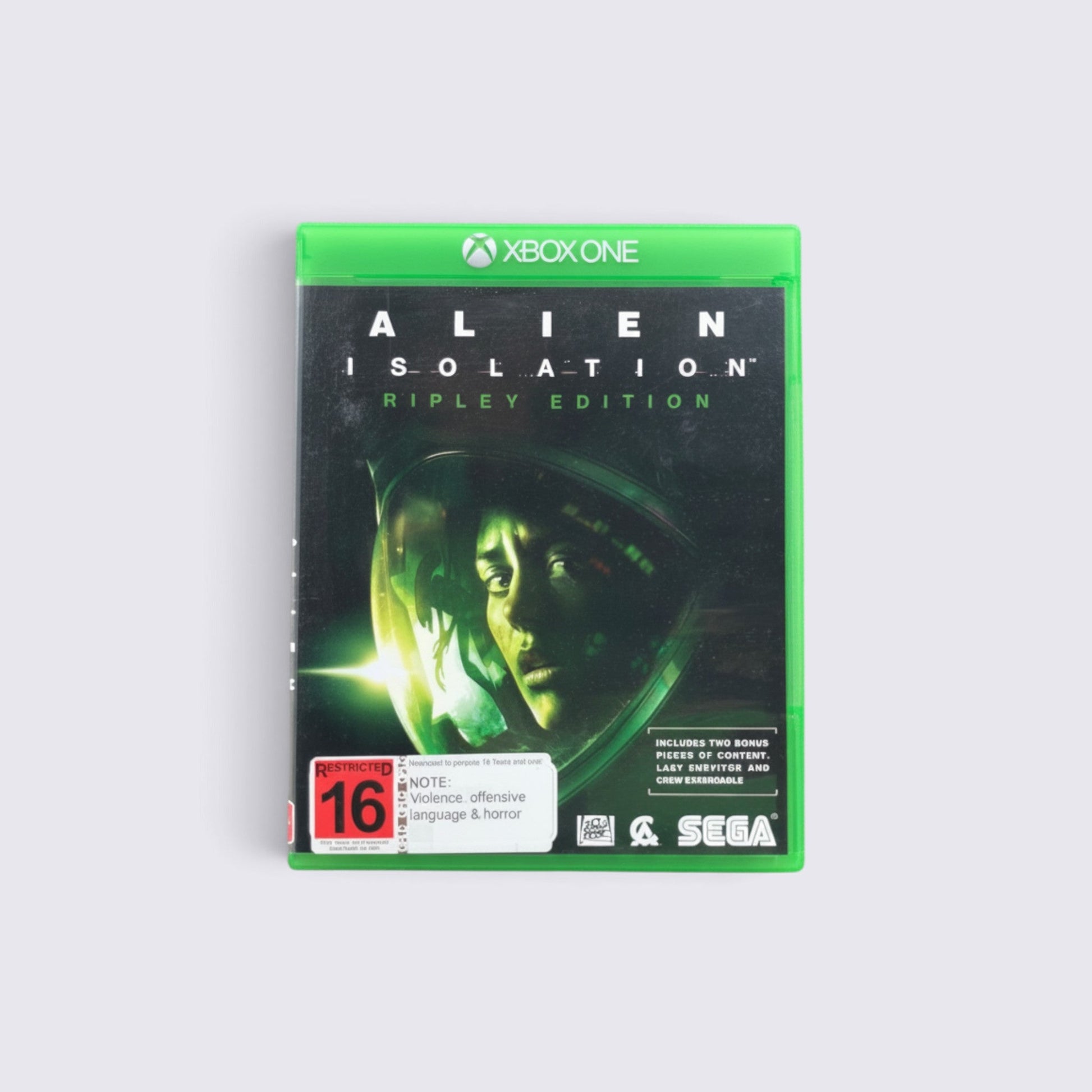 MrPixel Alien: Isolation Ripley Edition for Xbox One featuring Amanda Ripley on the green game case cover