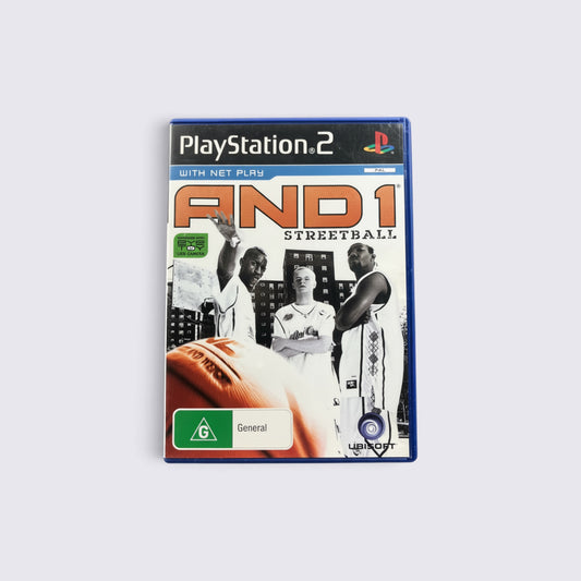 MrPixel AND 1 Streetball PlayStation 2 game case featuring streetball players and a basketball on the cover art.