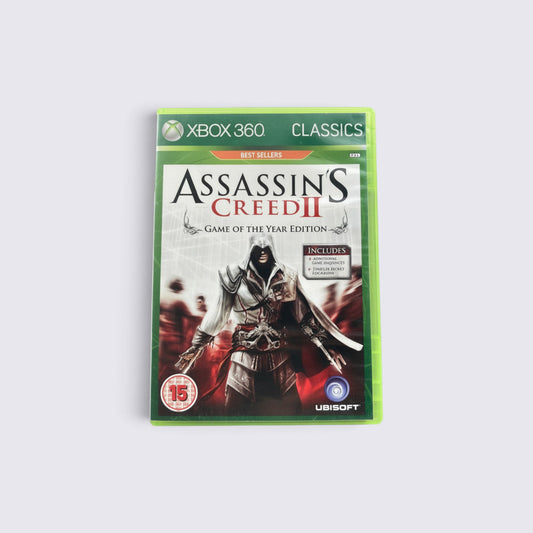 MrPixel Assassin's Creed 2 Game of the Year Edition for Xbox 360 Classics featuring Ezio Auditore on cover art