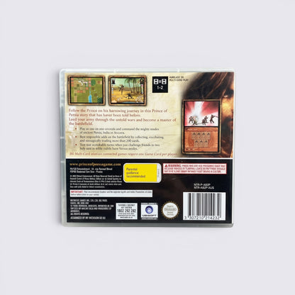 MrPixel Battles of Prince of Persia Nintendo DS game case back cover with screenshots and game information