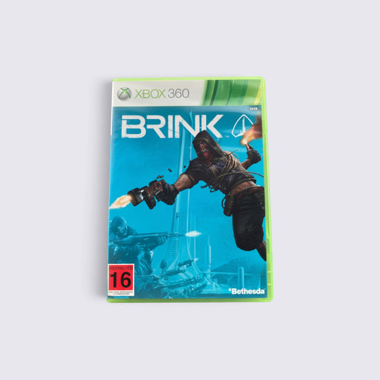 MrPixel Brink video game for Xbox 360 featuring a futuristic shooter character on the cover art
