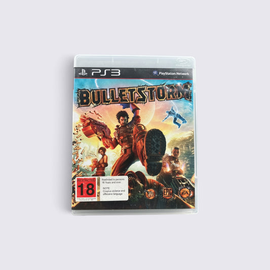 MrPixel Bulletstorm PlayStation 3 game case featuring action-packed cover art with characters and weapons
