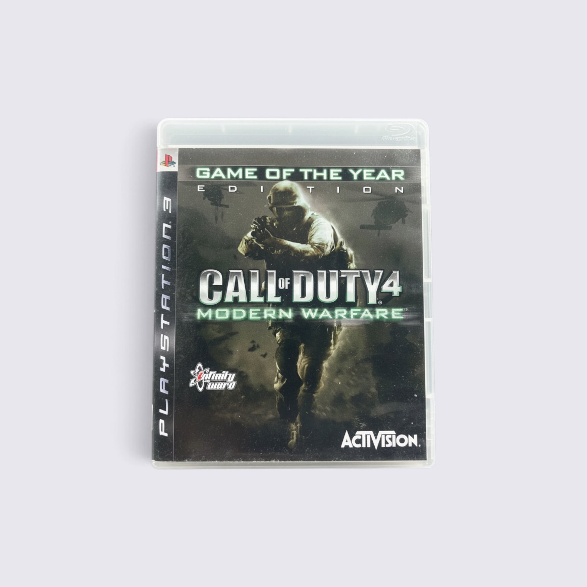MrPixel Call of Duty 4 Modern Warfare Game of the Year Edition for PlayStation 3 in a clear plastic game case