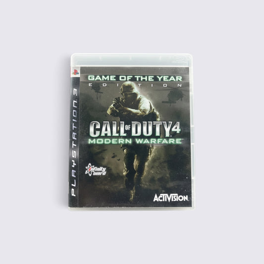MrPixel Call of Duty 4 Modern Warfare Game of the Year Edition for PlayStation 3 in a clear plastic game case