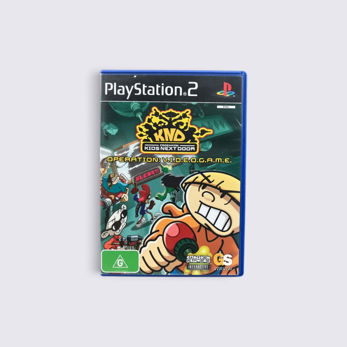 MrPixel Codename: Kids Next Door Operation V.I.D.E.O.G.A.M.E PlayStation 2 game case with colourful character art