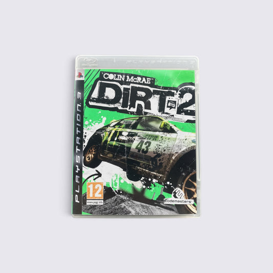 MrPixel Colin McRae DiRT 2 racing game for PlayStation 3 in original case with green and black cover art