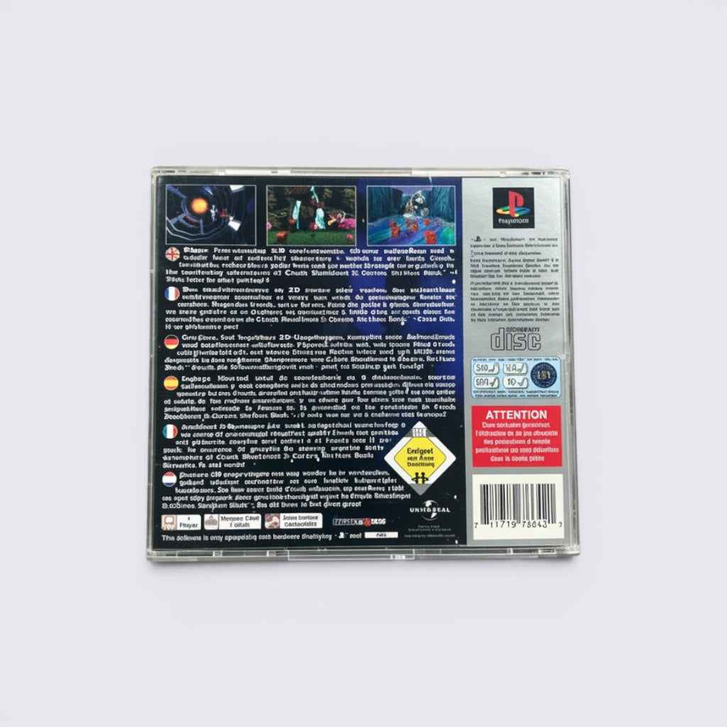 MrPixel Crash Bandicoot 2 Cortex Strikes Back PlayStation game case back cover with screenshots and game details