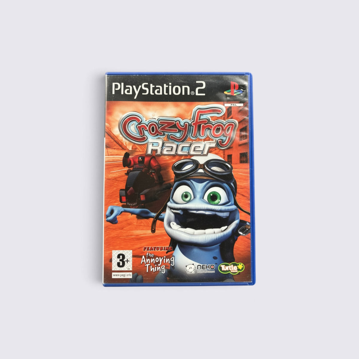 MrPixel Crazy Frog Racer video game for PlayStation 2 featuring the iconic character on the cover art