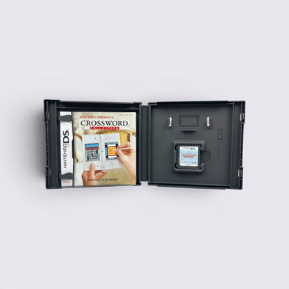 MrPixel Crossword Collection Nintendo DS game case with instruction manual and game cartridge inside