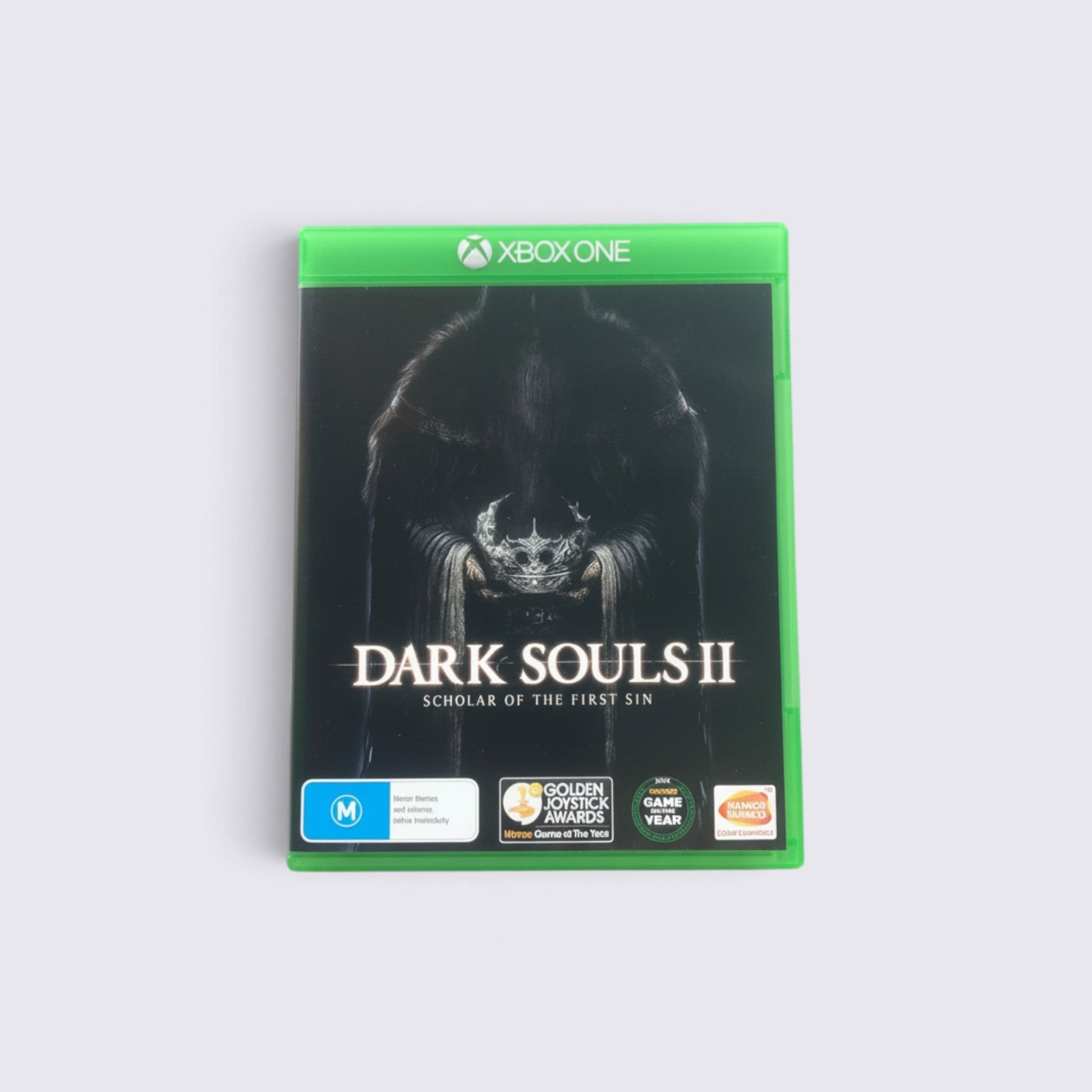 MrPixel Dark Souls II: Scholar of the First Sin Xbox One game case featuring dark fantasy cover art.
