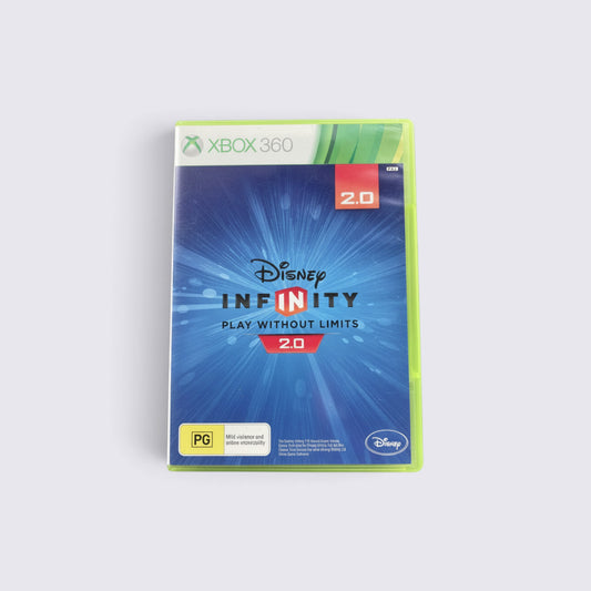 MrPixel Disney Infinity 2.0 Marvel Super Heroes video game case for Xbox 360 with blue starburst background