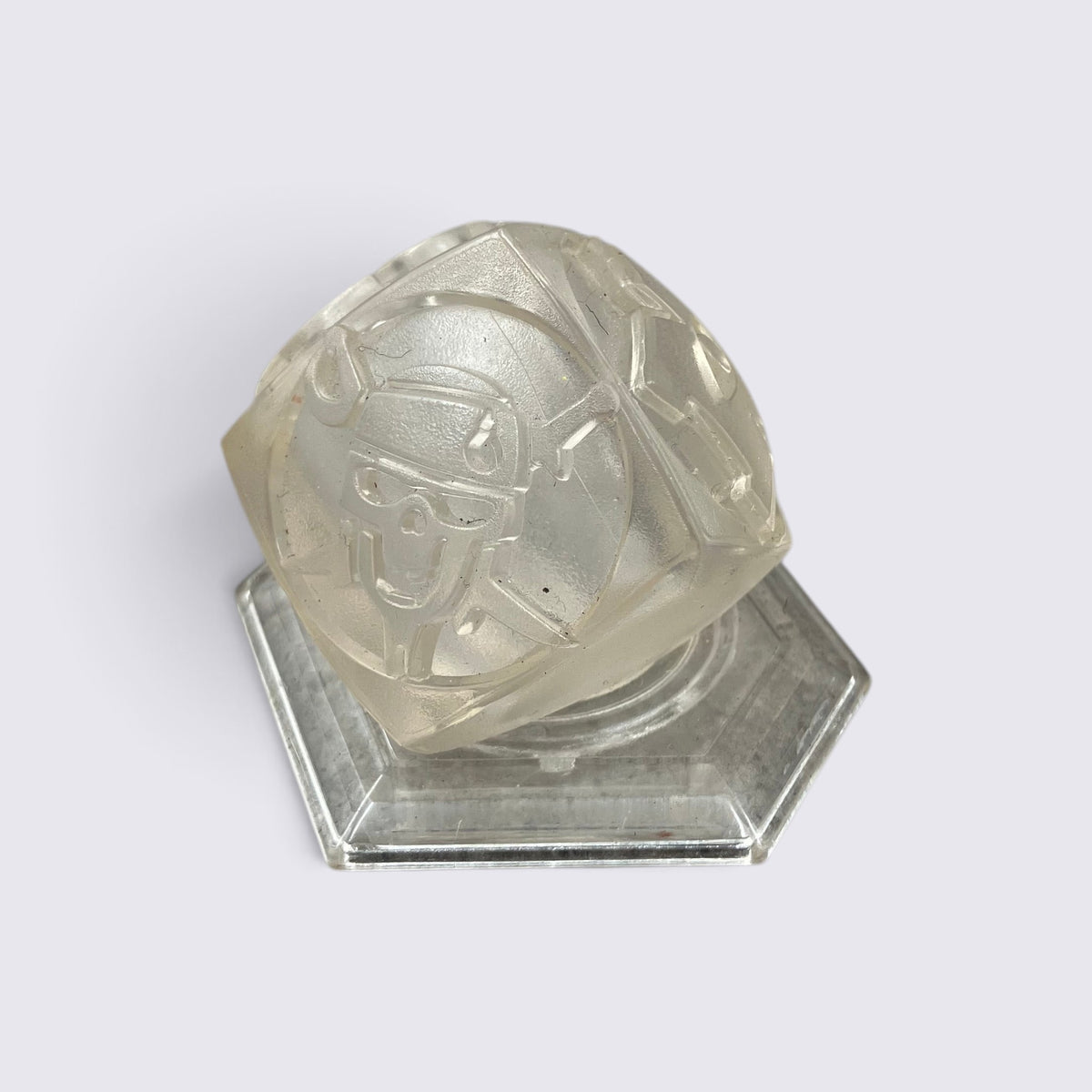 MrPixel Disney Infinity 1.0 playset crystal featuring engraved Monsters, Incredibles, and Pirates character icons.