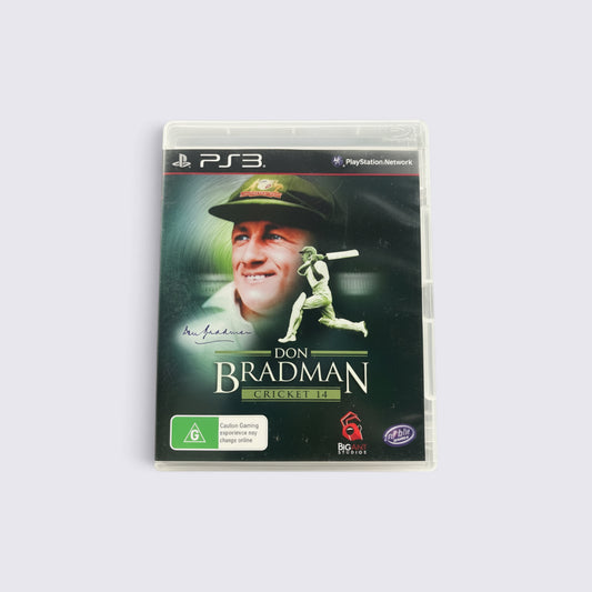 MrPixel Don Bradman Cricket 14 game case for PlayStation 3 featuring a portrait of the legendary cricketer