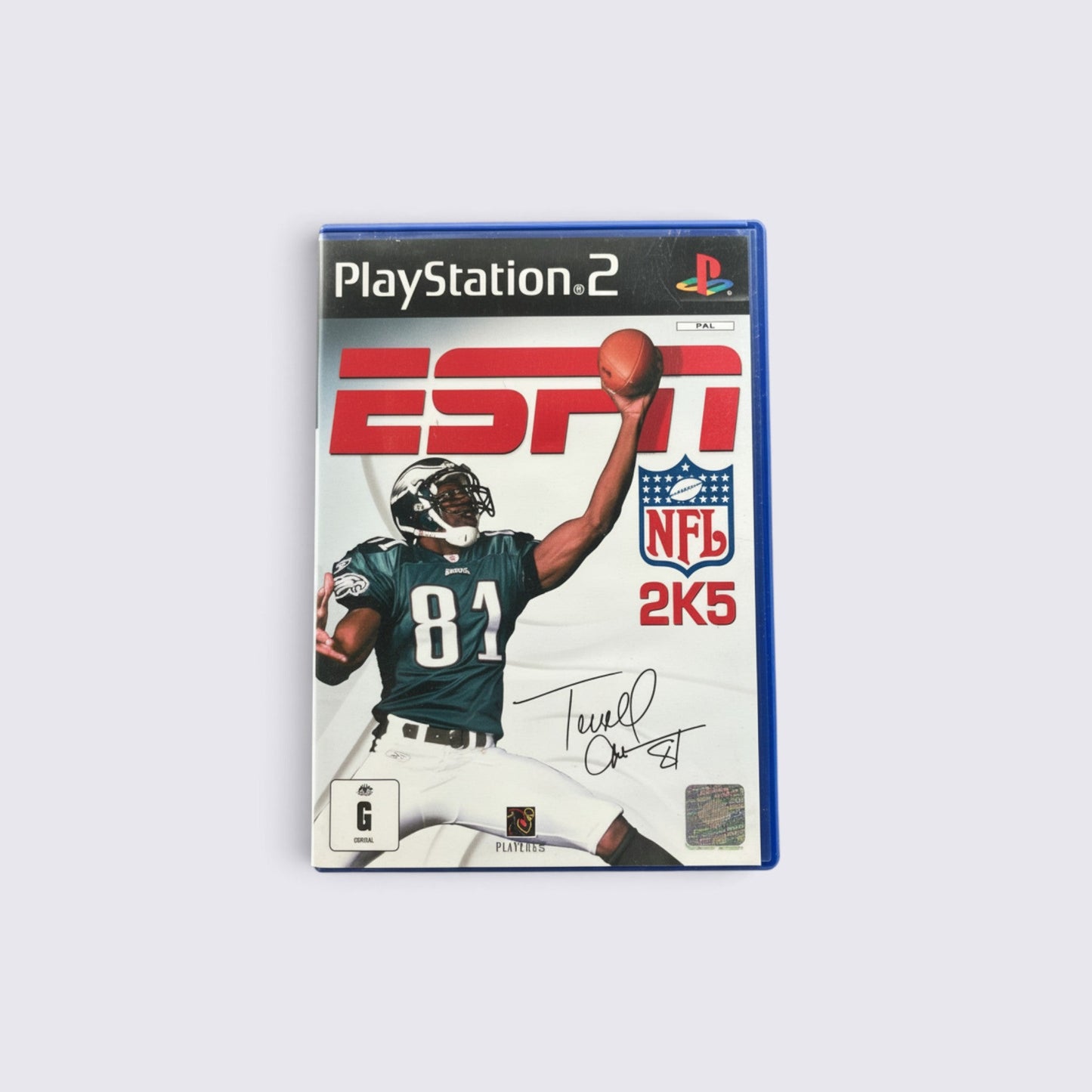 MrPixel ESPN NFL 2K5 PlayStation 2 game case featuring Terrell Owens on the cover