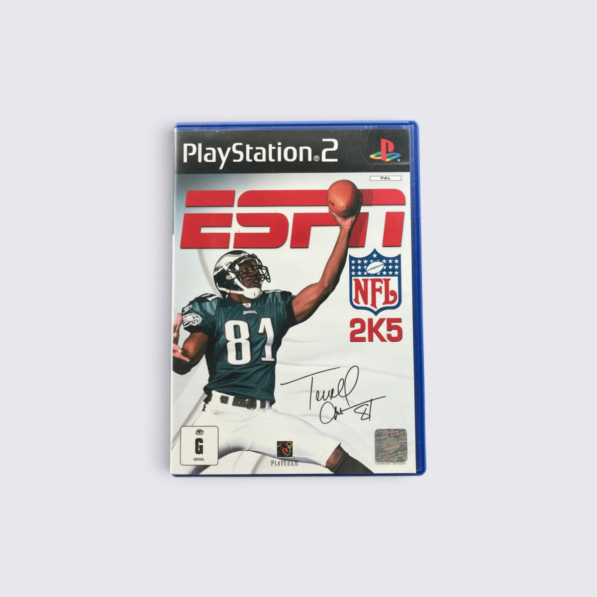 MrPixel ESPN NFL 2K5 PlayStation 2 game case featuring Terrell Owens on the cover
