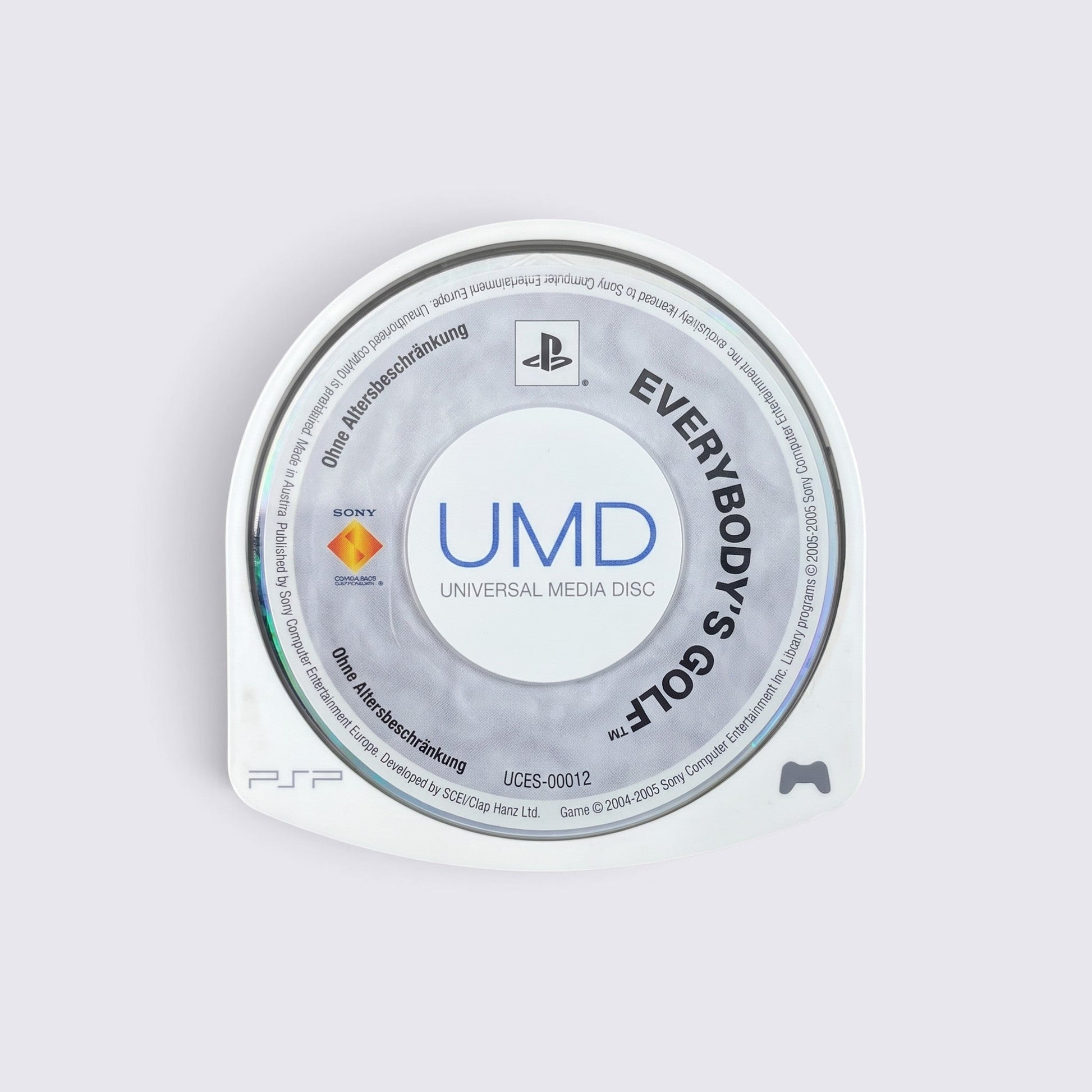 MrPixel Everybody's Golf UMD disc for PlayStation Portable featuring white label with black text and logo