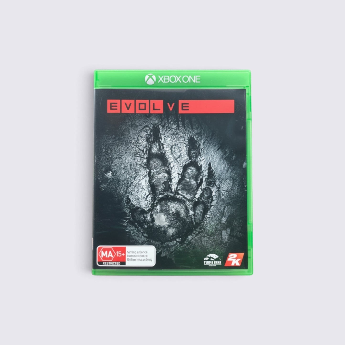 MrPixel Evolve video game for Xbox One featuring a monster claw print on the cover art