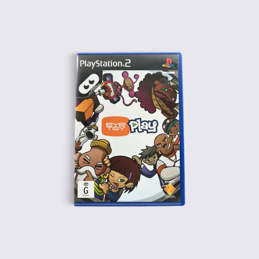 MrPixel EyeToy: Play PS2 game case featuring colourful cartoon characters and motion-controlled gaming branding.