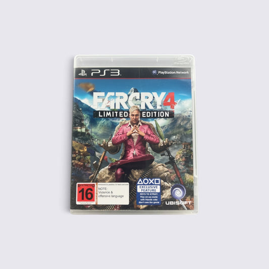 MrPixel Far Cry 4 Limited Edition PlayStation 3 game case featuring Pagan Min on the cover art