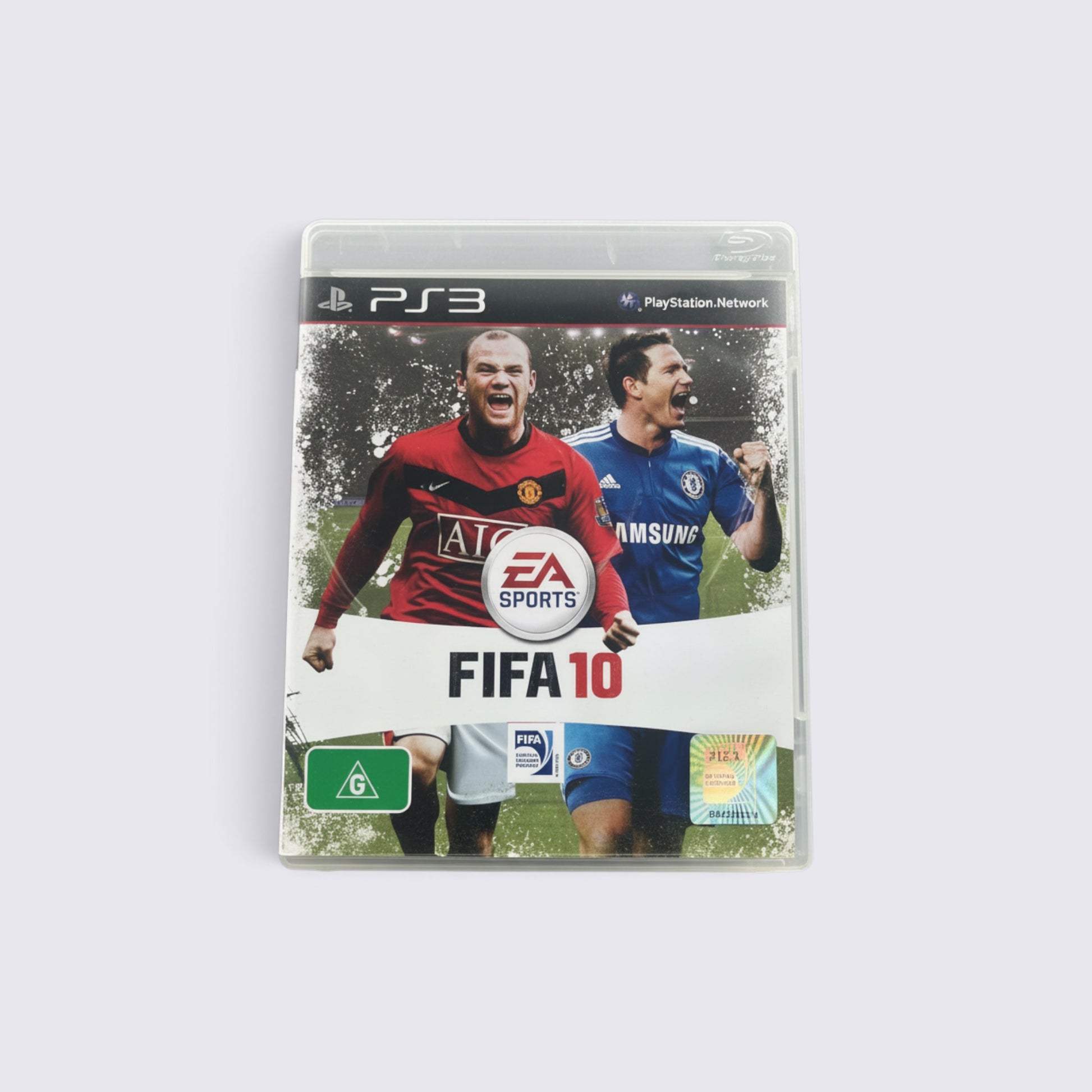 MrPixel FIFA 10 football simulation game for PlayStation 3 featuring Wayne Rooney and Frank Lampard on cover art