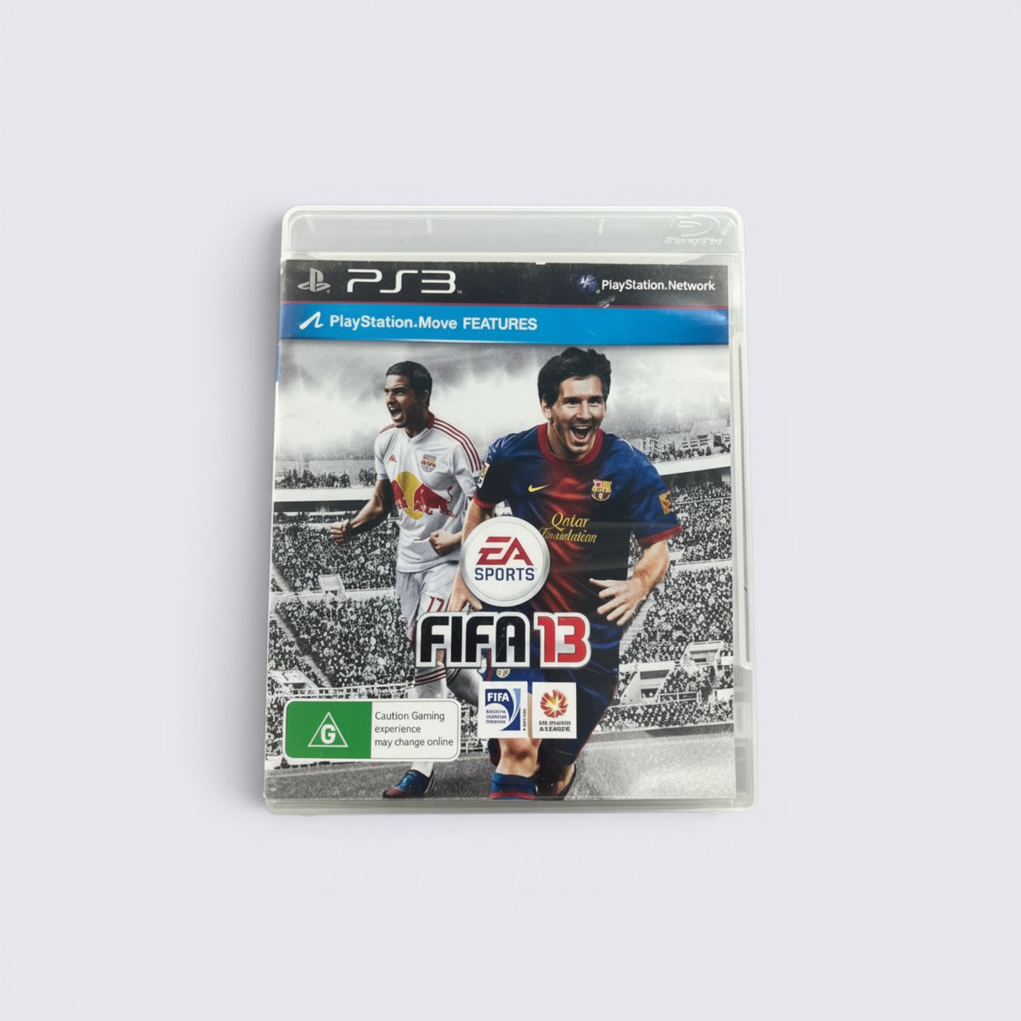 MrPixel FIFA 13 PlayStation 3 game case featuring Lionel Messi on the cover art.