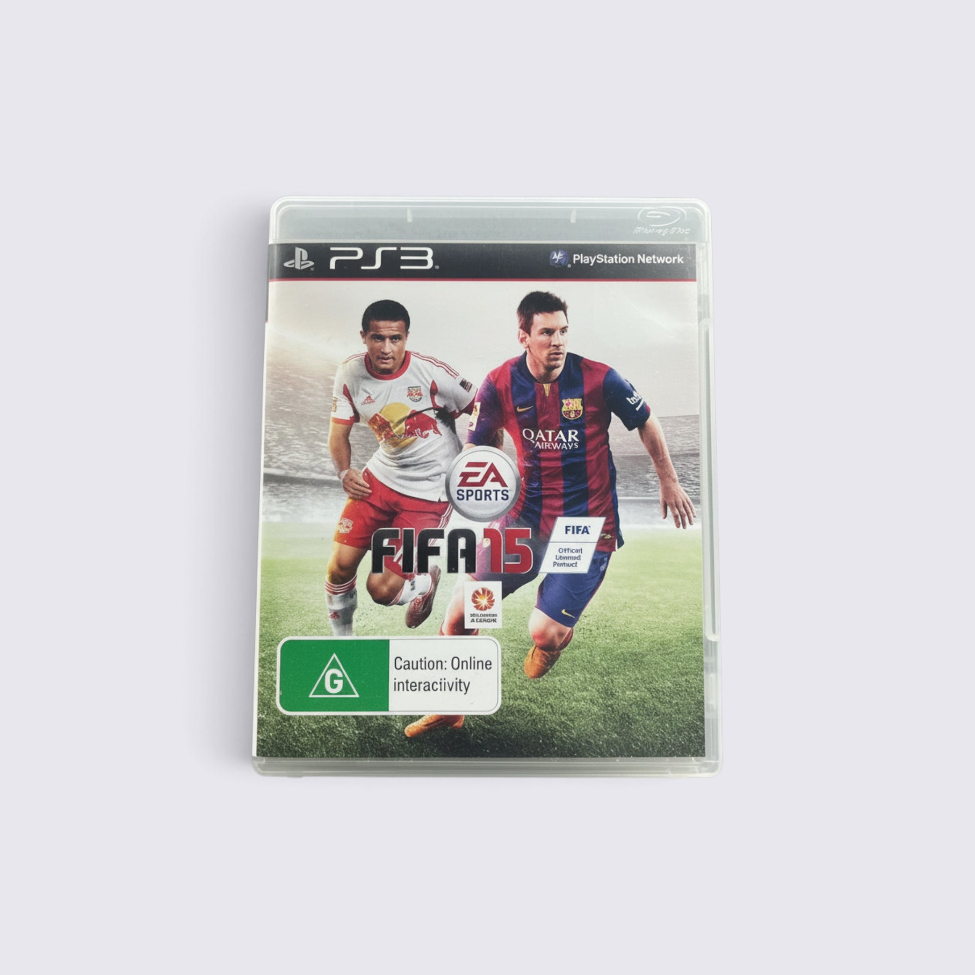 MrPixel FIFA 15 football simulation video game for PlayStation 3 featuring Lionel Messi on the cover