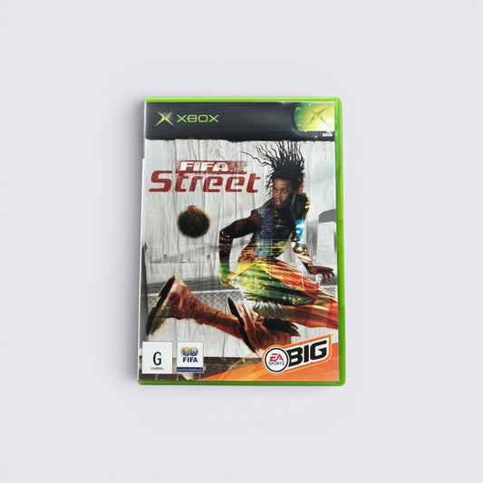 MrPixel FIFA Street video game for Xbox featuring Ronaldinho on the cover in a vibrant urban street football style.