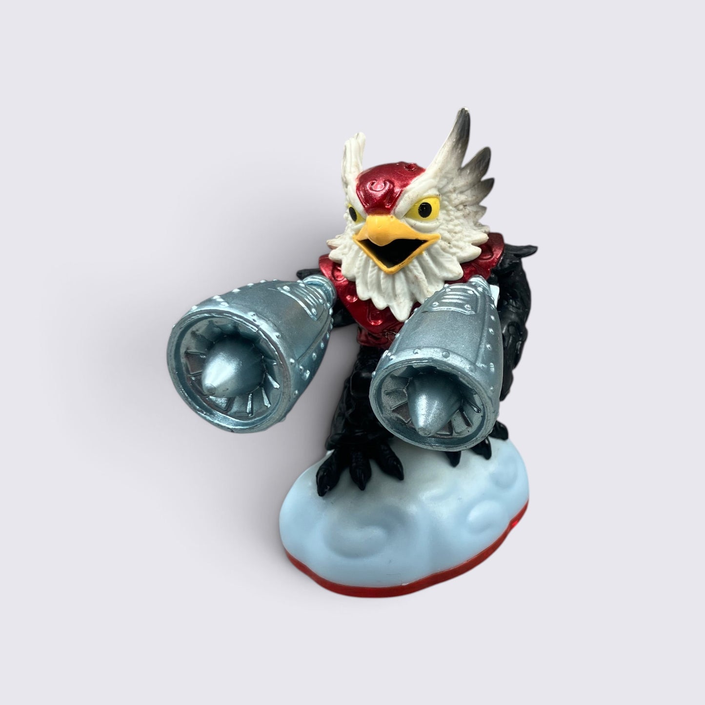 MrPixel Full Blast Jet-Vac Series 3 Skylander figure with silver jetpack cannons and red and white bird-like design