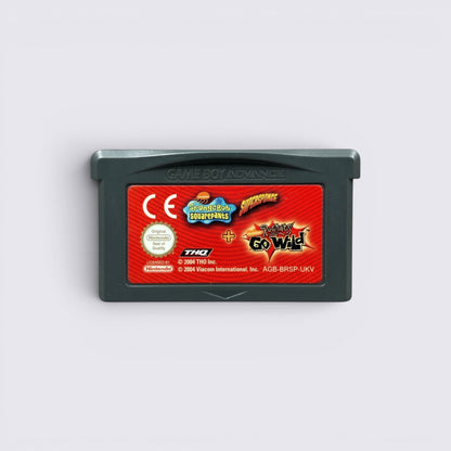 MrPixel Game Boy Advance cartridge featuring SpongeBob SquarePants SuperSponge and Rugrats Go Wild dual game label