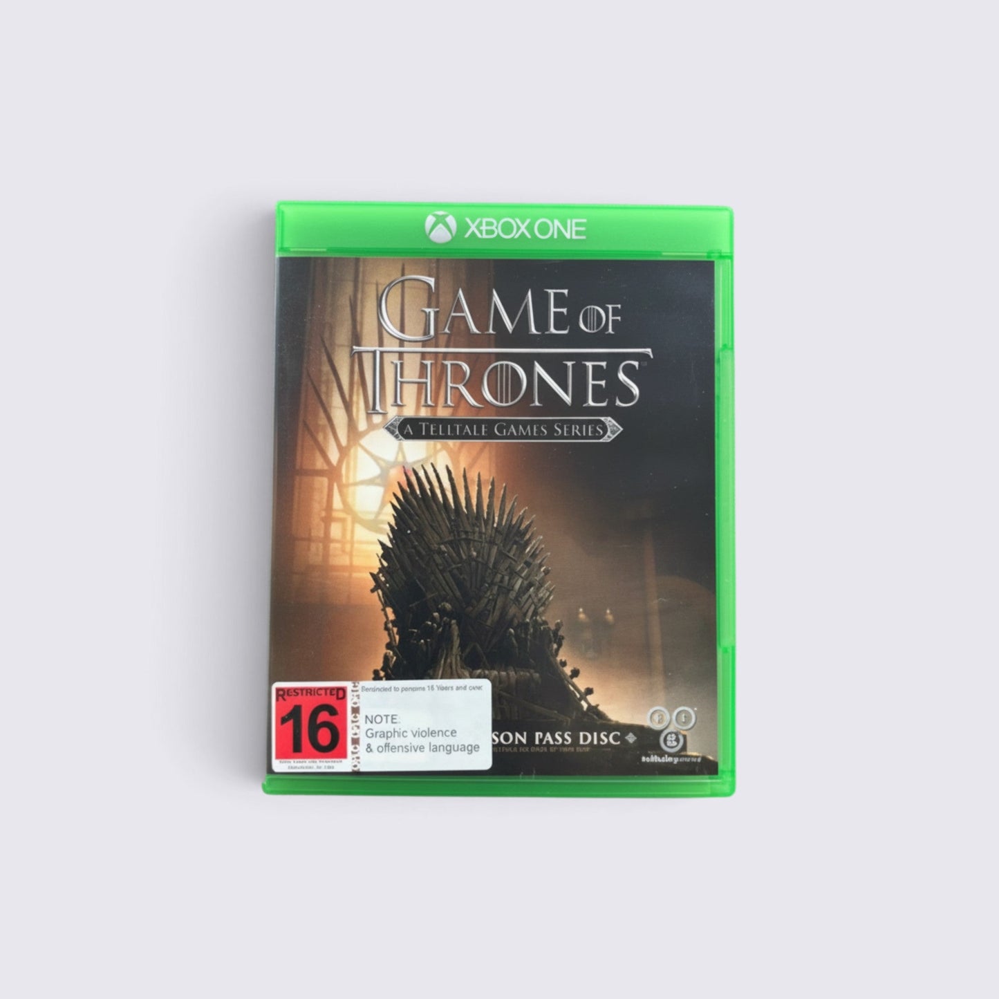 MrPixel Game of Thrones Telltale episodic adventure game for Xbox One featuring the iconic Iron Throne cover art
