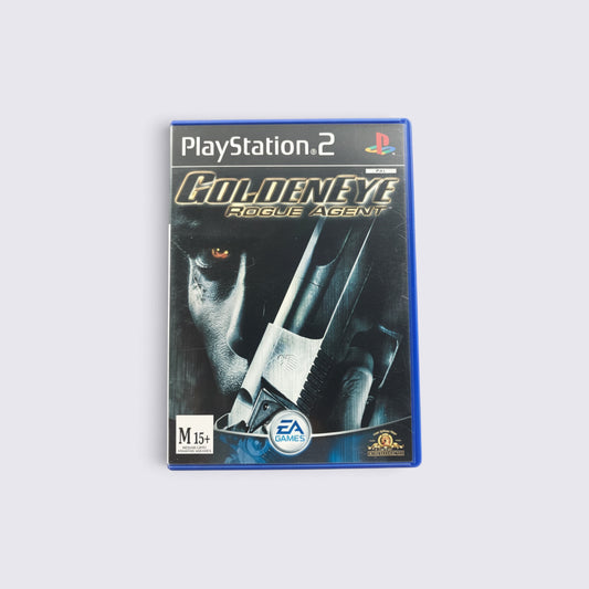 MrPixel GoldenEye: Rogue Agent video game for PlayStation 2 featuring a cybernetic eye on the cover art.