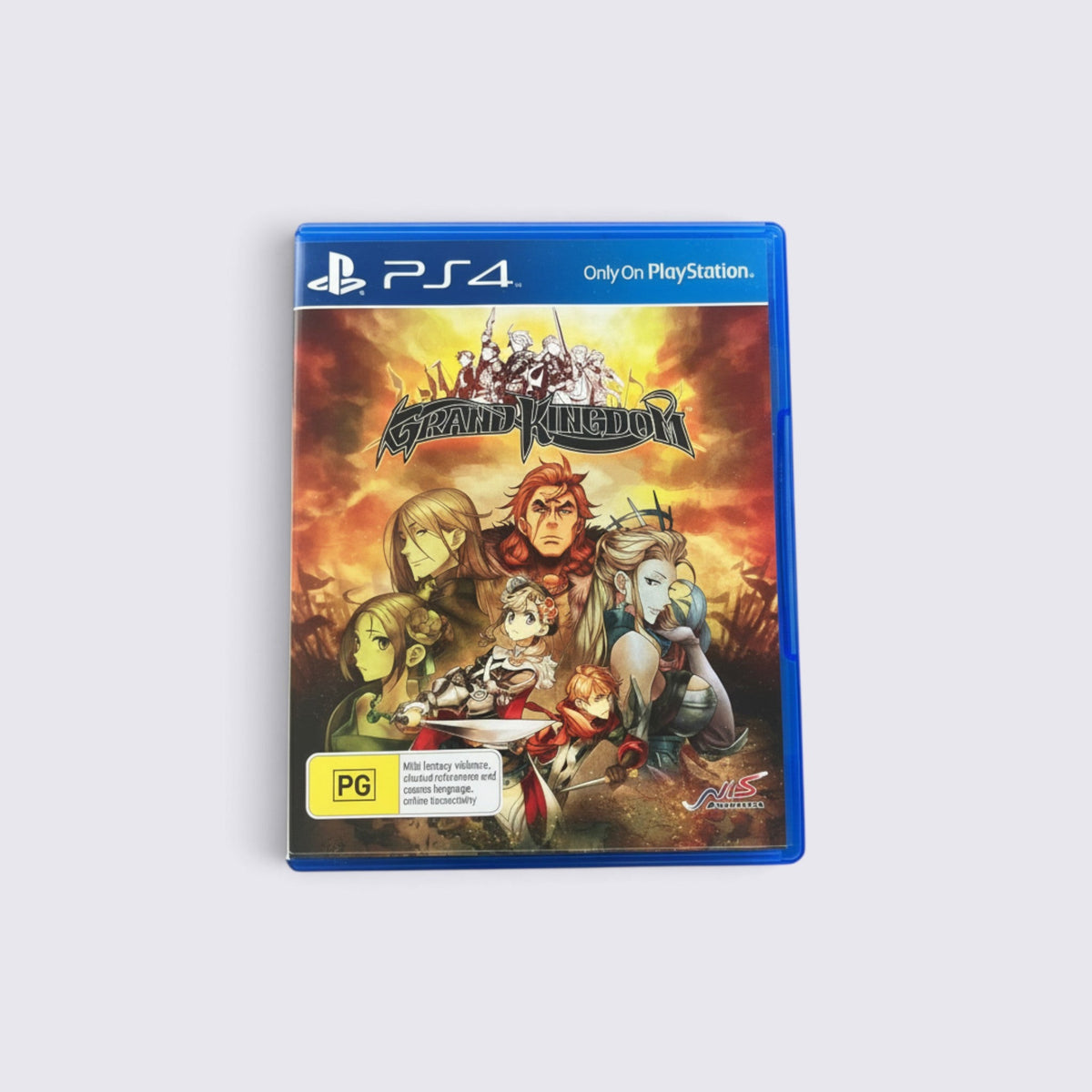 MrPixel Grand Kingdom tactical RPG game case for PlayStation 4 featuring vibrant character artwork