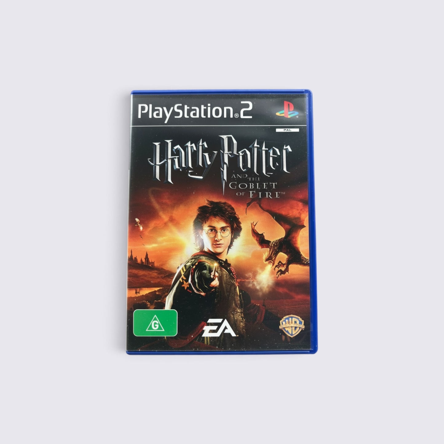 MrPixel Harry Potter and the Goblet of Fire PlayStation 2 game case featuring Harry and a dragon