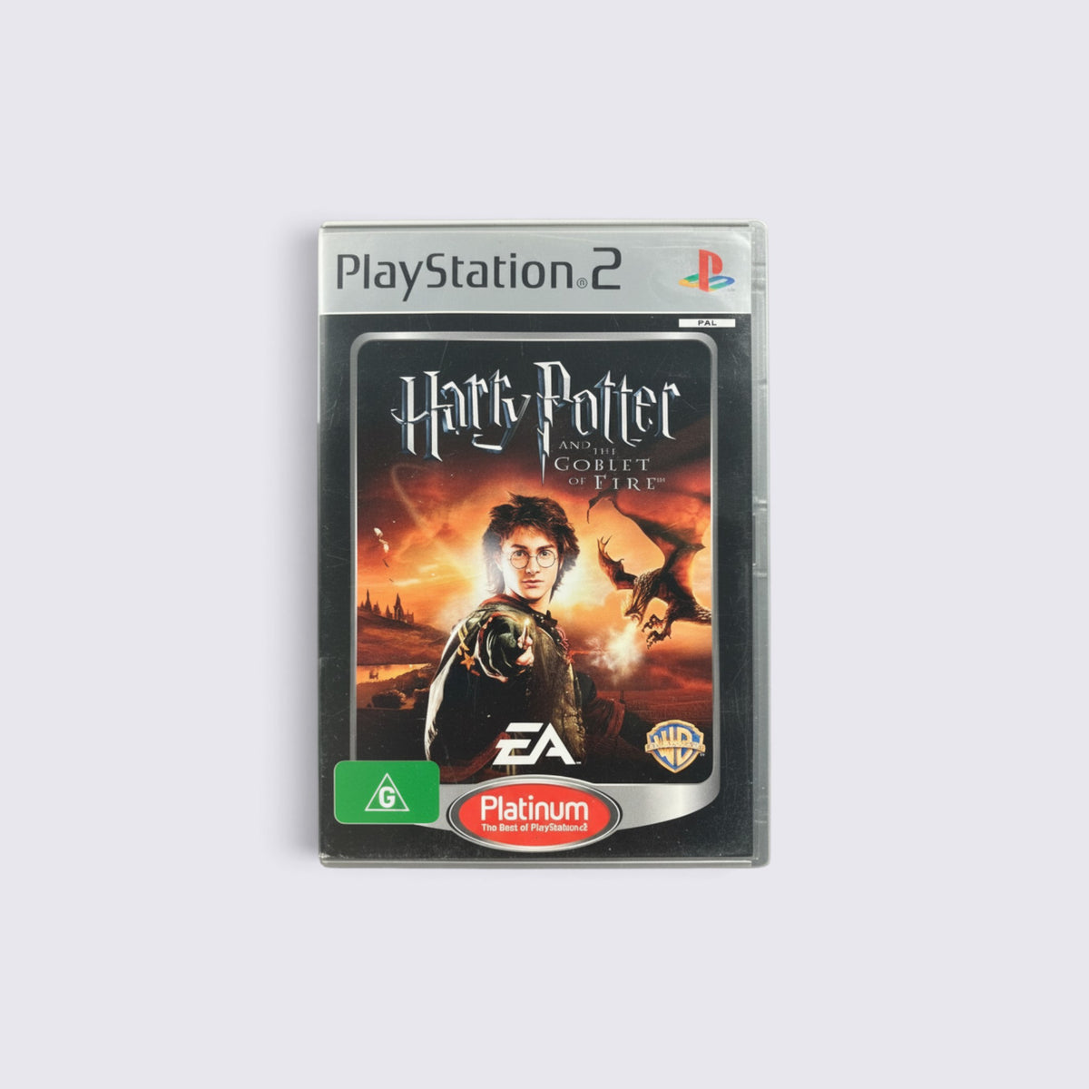 MrPixel Harry Potter and the Goblet of Fire Platinum edition game case for PlayStation 2 featuring Harry and dragon