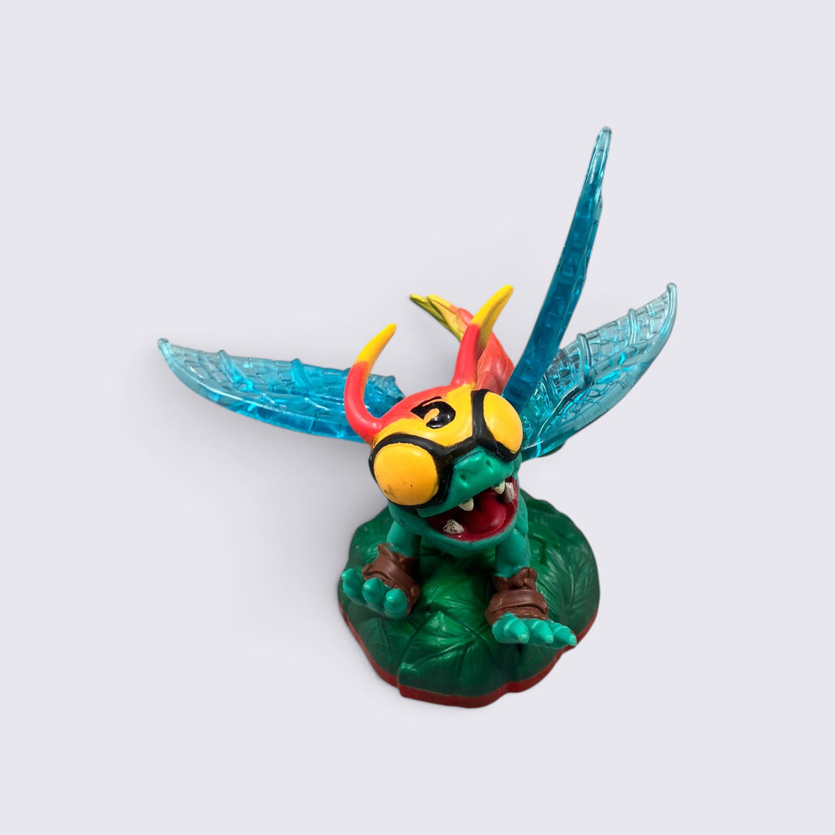 MrPixel High Five Skylander Trap Team dragonfly figure with translucent blue wings and yellow goggles