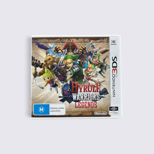 MrPixel Hyrule Warriors Legends Nintendo 3DS game case featuring Link, Zelda, and various characters in battle