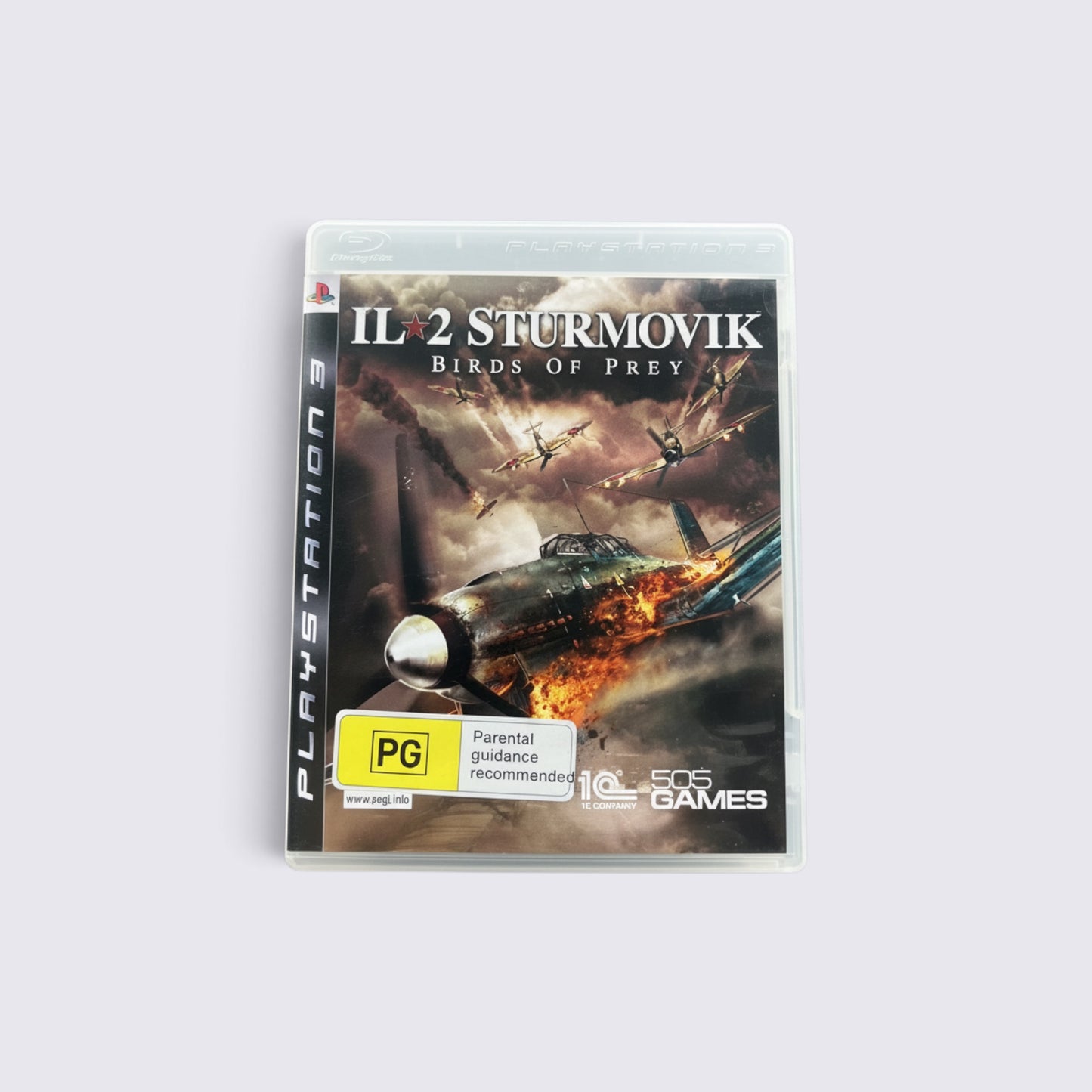 MrPixel IL-2 Sturmovik: Birds of Prey PlayStation 3 game case featuring aerial combat artwork with warplanes.