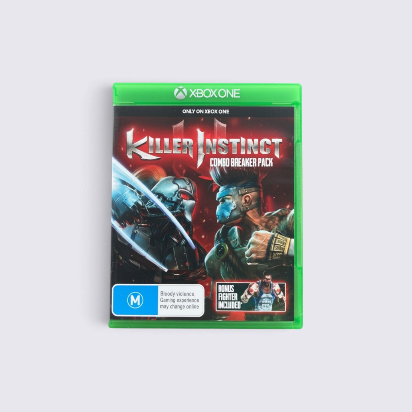 MrPixel Killer Instinct Combo Breaker Pack for Xbox One featuring dynamic character artwork and M rating label