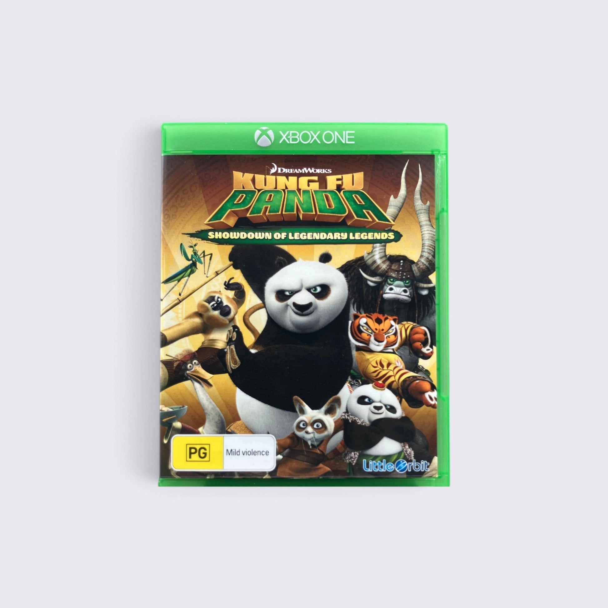 MrPixel Kung Fu Panda Showdown of Legendary Legends video game for Xbox One featuring Po and friends on cover art