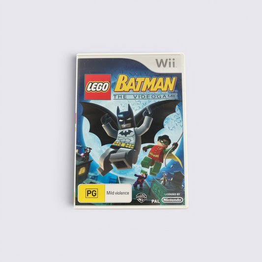MrPixel LEGO Batman The Video Game for Nintendo Wii featuring Batman and Robin in a Gotham City setting