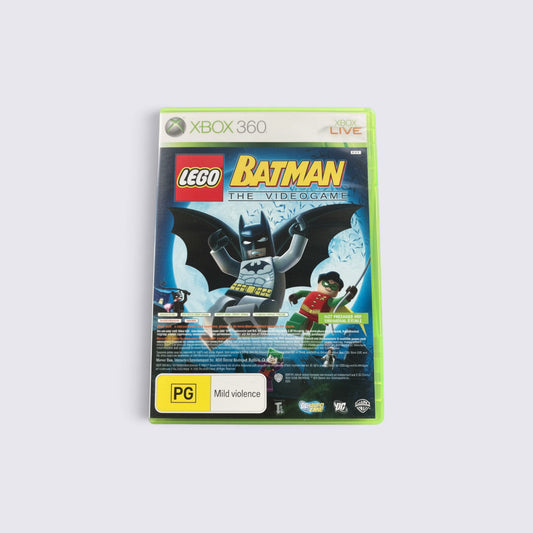 MrPixel LEGO Batman The Video Game for Xbox 360 featuring Batman and Robin on the cover art