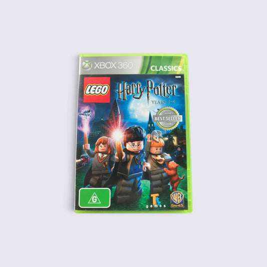 MrPixel LEGO Harry Potter Years 1-4 Classics Xbox 360 game case featuring Harry, Ron, and Hermione in LEGO style.