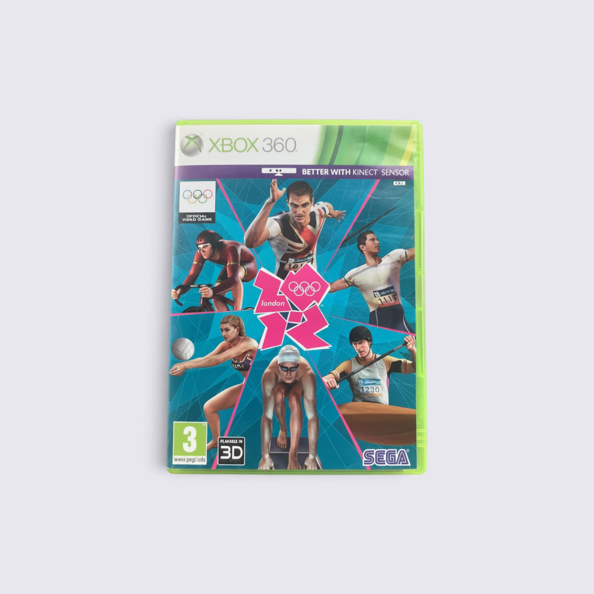 MrPixel London 2012 official Olympic Games video game for Xbox 360 featuring various athletes in action