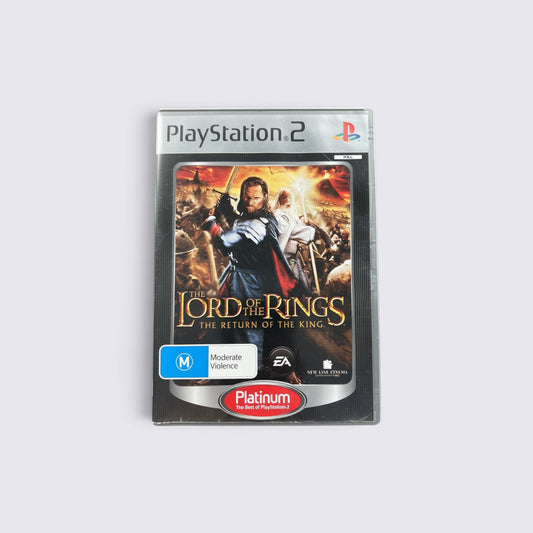 MrPixel The Lord of the Rings The Return of the King Platinum edition game for PlayStation 2 featuring movie artwork