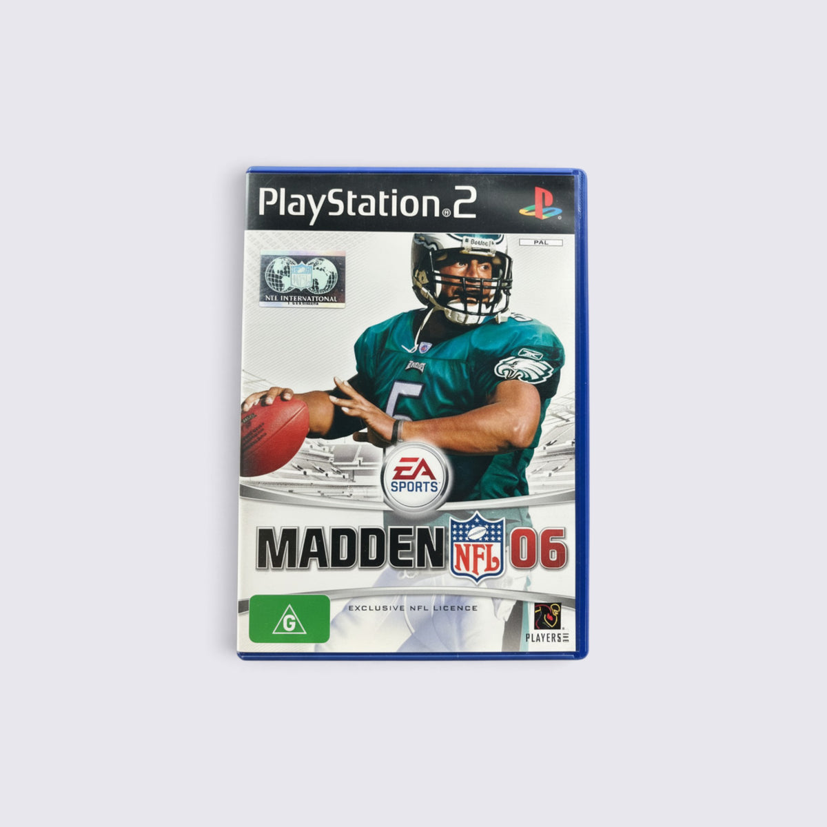 MrPixel Madden NFL 06 PlayStation 2 game case featuring Donovan McNabb on the cover