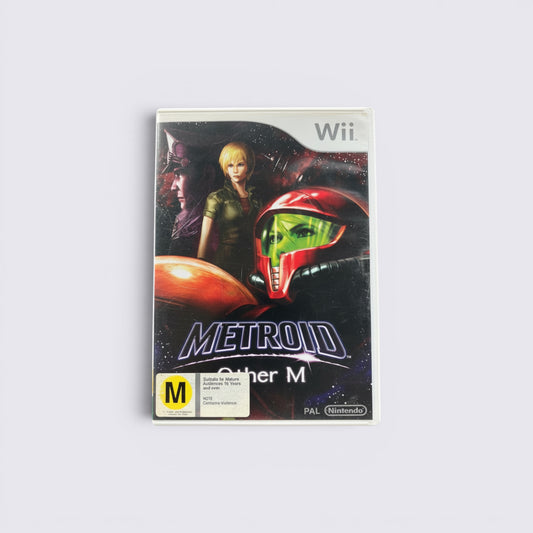 MrPixel Metroid Other M Wii game case featuring Samus Aran and a space station background with M rating label