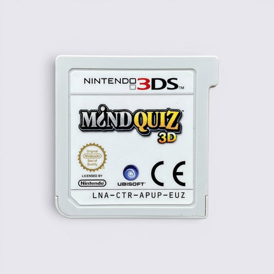 MrPixel Mind Quiz 3D game cartridge for Nintendo 3DS featuring white plastic casing and official game label