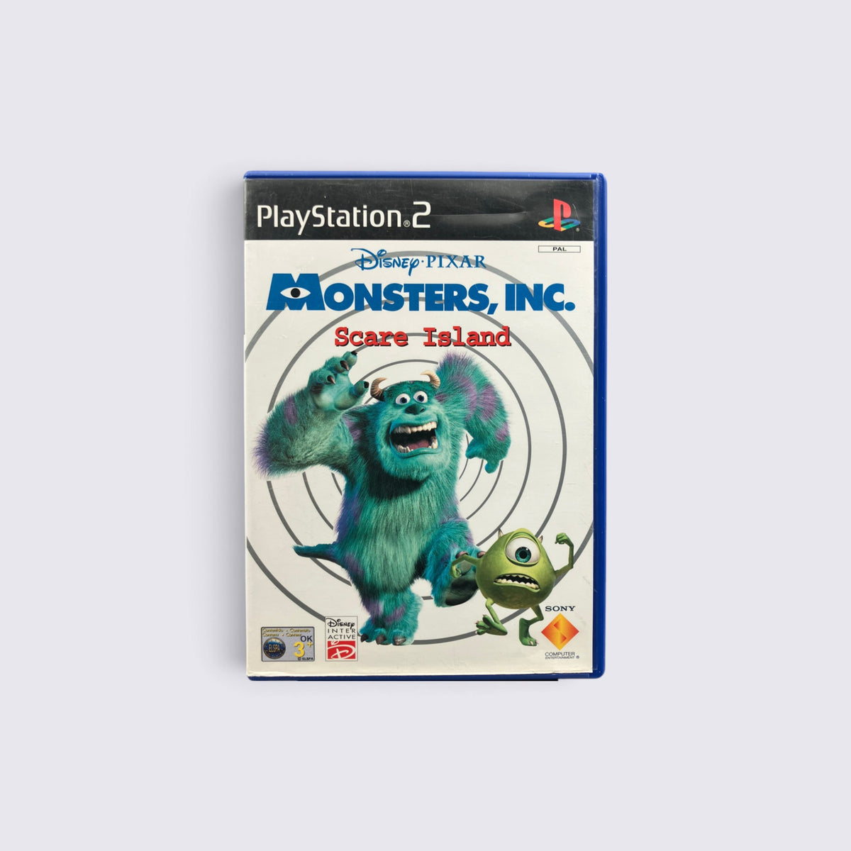 MrPixel Disney/Pixar Monsters, Inc. Scare Island PlayStation 2 game case featuring Sulley and Mike Wazowski