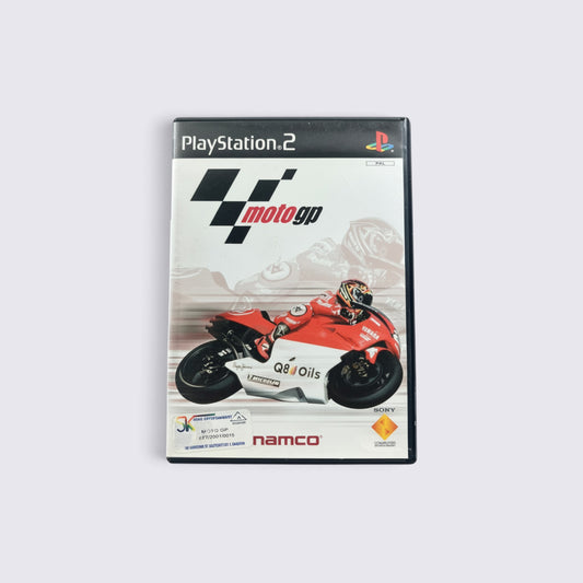 MrPixel MotoGP PlayStation 2 game case featuring a red racing motorcycle on the cover art