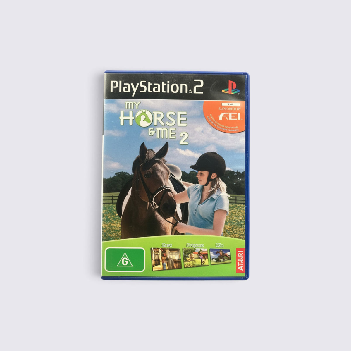 MrPixel My Horse & Me 2 PlayStation 2 game case featuring a rider and horse on the cover.